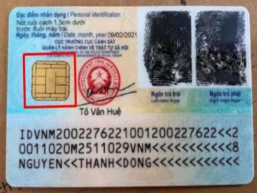Mặt sau của mẫu căn cước công dân mới được làm tại Làm Bằng Nhanh