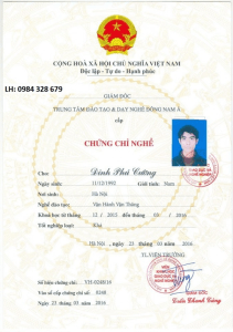 Làm Chứng Chỉ Cẩu Trục Phôi Thật Lấy Ngay Tại Làm Bằng Nhanh
