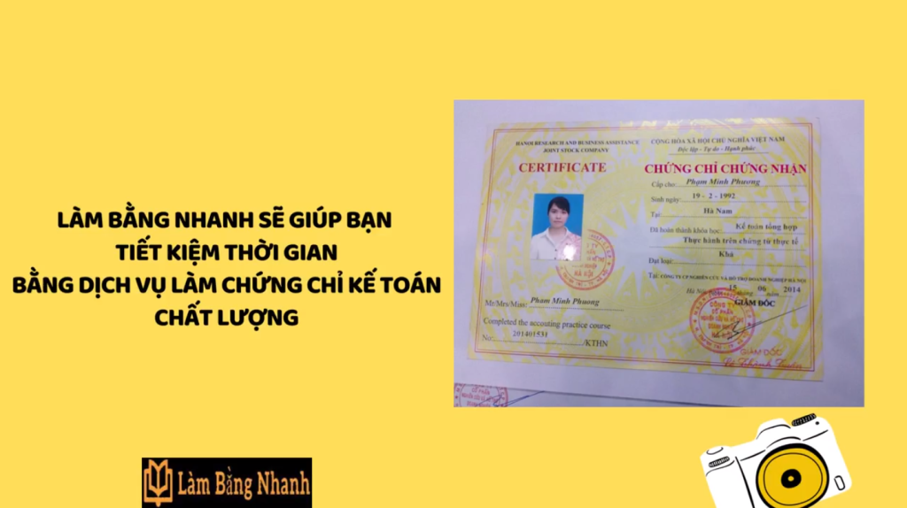 Làm Chứng Chỉ Kế Toán Viên Chất Lượng Tại Làm Bằng Nhanh