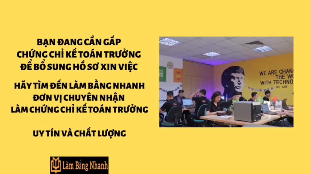 Làm Chứng Chỉ Kế Toán Trưởng Lấy Ngay Tại Làm Bằng Nhanh