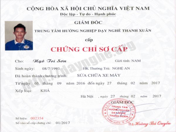 Quy trình làm chứng chỉ nghề cơ khí tại Làm Bằng Nhanh