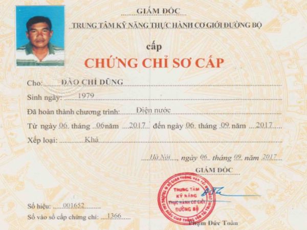 Làm chứng chỉ nghề điện nhanh chóng, bao sử dụng tại Làm Bằng Nhanh