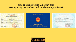 Làm Chứng Chỉ Tư Vấn Du Học Uy Tín Tại Làm Bằng Nhanh