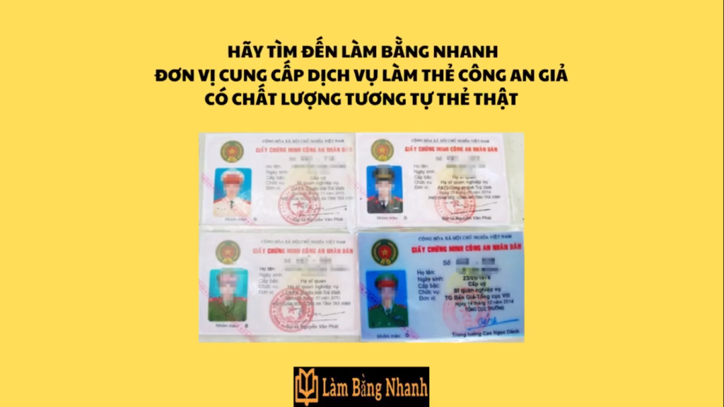 Dịch Vụ Làm Thẻ Công An Giả Như Thật Và Cách Nhận Biết Thẻ