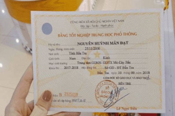 MỘT SỐ MẪU BẰNG cấp 3 DO LÀM BẰNG NHANH THỰC HIỆN