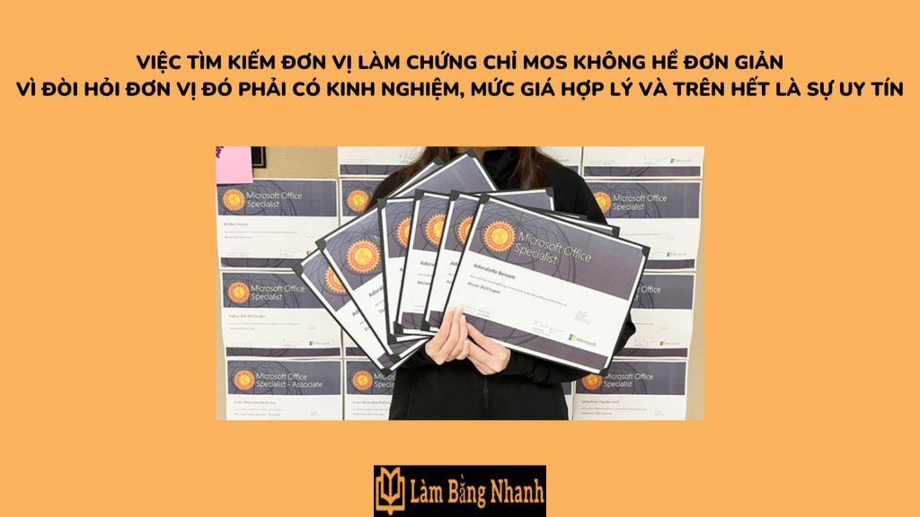 Làm Sao Làm Chứng Chỉ Tin Học MOS Giống Như Thật