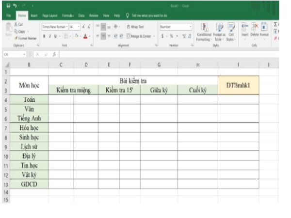 Hướng Dẫn Tính Điểm Trung Bình Môn Học Kỳ 2 Bằng Excel Đơn Giản